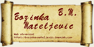 Božinka Mateljević vizit kartica